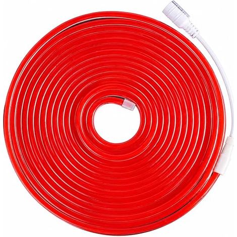 Ruban Lumineux LED Neón 12V, 5M 6x12mm 120 Leds/Mètres. Couleur Rouge. Découpe 2,5cm. Décoration intérieure et extérieure, Maison, Commerce, Enseignes (1/5)