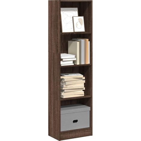 Bücherregal Braun Eichen-Optik 40x24x143 cm Holzwerkstoff