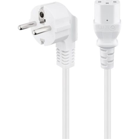 Goobay CEE 7/7 - C 13 Blanco 1,5 m CEE7/7 C13 acoplador (1/2)