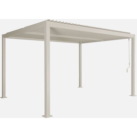 Pérgola bioclimática 3x4m de aluminio y acero con lamas orientables