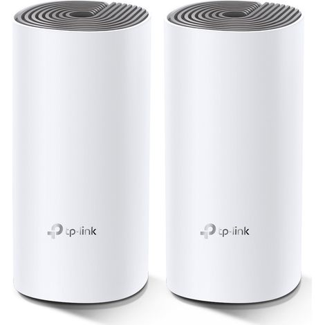 TP-Link Deco E4 (2-pack) Dual-band (2.4 GHz/5 GHz) Wi-Fi 5 (802.11ac) Bianco, Grigio Interno