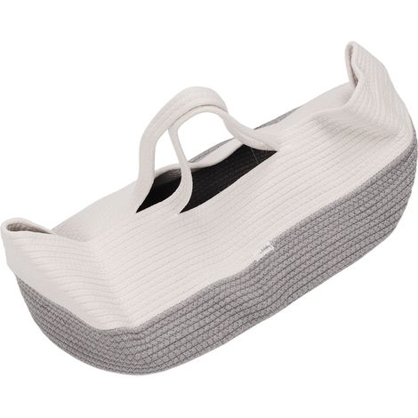 Panier de transport pour bébé en corde de coton tressée, pliable, portable, respirant, pour nouveau-né (1/5)