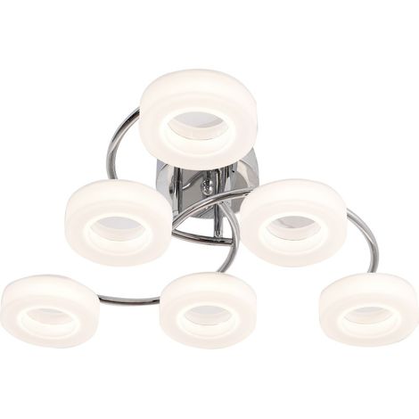 Plafón tokio 6x12w led 4000k al.17,5xd.61,6cm cromo (1/3)