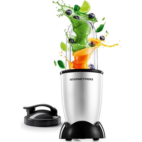 Mixer 4 pièces Powerbase 400 W lame cruciforme gobelet de 500 ml et couvercle To Go Smoothie Maker blender Pour shakes sauces Facile à nettoyer (1/5)