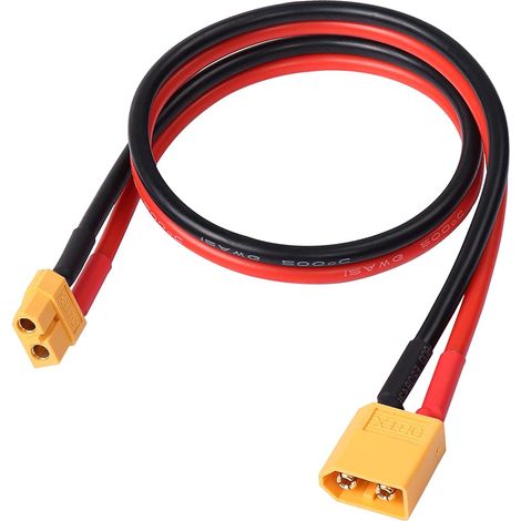 Câble d'Extension Mâle vers Femelle avec Câble en Silicone 12 AWG de 50 cm (1/5)