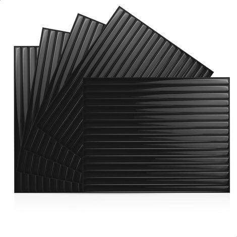 Panneaux Muraux 3D Panneau Mural Decoratif Dalle PVC Adhesive Murale, Autocollants Muraux Longs Résistant à L'eau et à l'huile Découpable pour Recueillir les Flux de Vapeur D'eau dans la Cuisine (1/5)