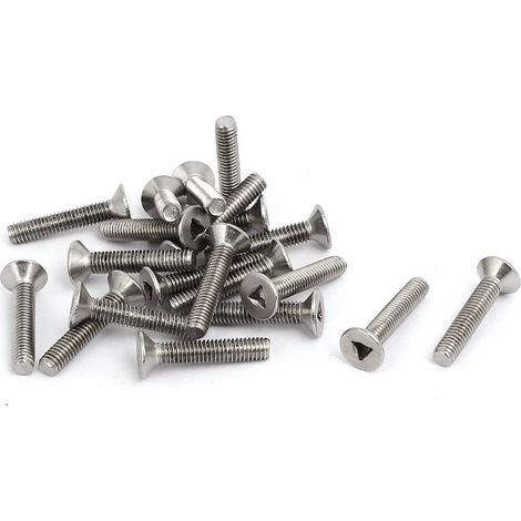 M3x16mm 304 Edelstahl Dreieck Scoket Flachkopf Manipulationssichere Schrauben 20 pièces (1/3)