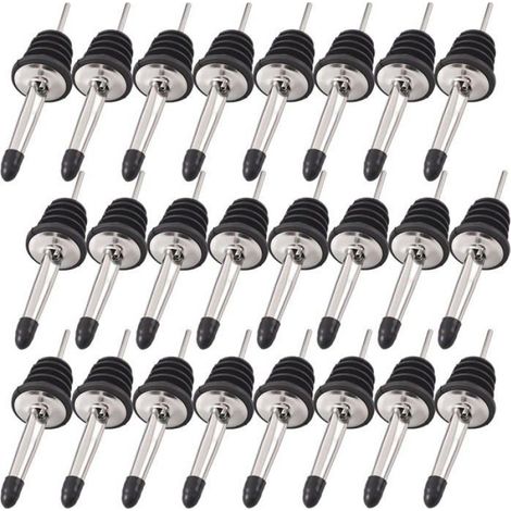 Bec Verseur Inox - Pour Huile Vinaigre Sirop Alcool - 24 Pièces (1/5)