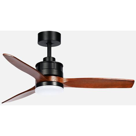 Ventilador Dc Barrax 18w Negro/roble 3aspas 6vel 106d Luz Opcional 2250lm 3000-4500-6500k Remoto+memoria+temporizador (1/2)