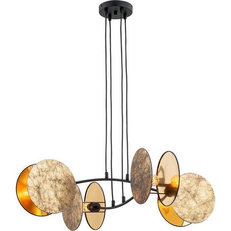 Suspension MOTIF laiton doré 4 lumières E27 réglable (1/5)