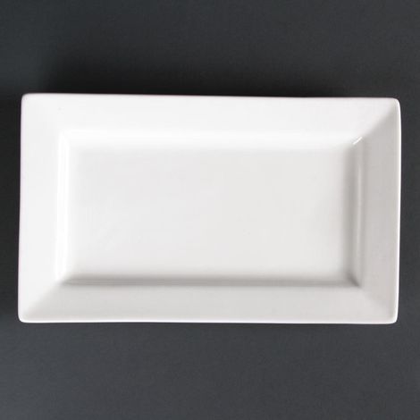 Assiettes Rectangulaires À Bord Large Lumina 257 x 155mm (Lot de 4) - Ref CD630 - Olympia (1/5)
