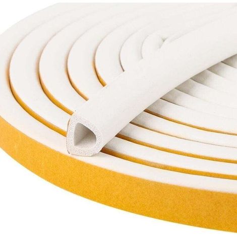 Enowelir Bande D'Étanchéité Auto-Adhésive Pour Porte En Bois Et Anti-Collision, 6 Mètres Rouleau Blanc 14x12mm Type D (1/4)