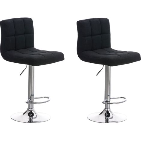 2er Set Barhocker Peru Stoff schwarz