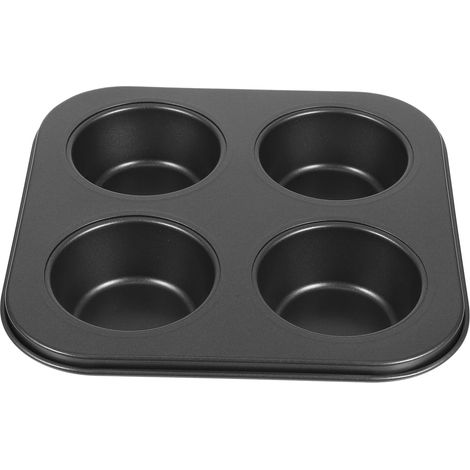 Moules à Cupcakes en Acier Carbone Antiadhésifs Lot de 4 Petits Moules à Muffins pour Friteuse à Air Chaud Convient la Pâtisserie Professionnelle et Maison,Parent,-