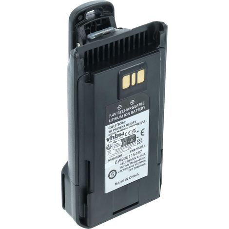 vhbw Akku Ersatz für Motorola AAJ67X001, AAJ68X001, FNB-V133Li, FNB-V134Li, FNB-V138Li für Funkgerät, Walkie Talkie (2600mAh, 7,4V, Li-Ion)