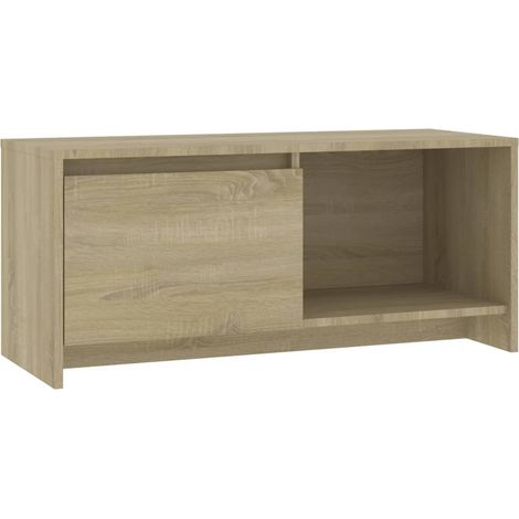 Mobile TV multimediale scaffale TV credenza TV sala da pranzo soggiorno camera da letto rovere sonoma 90 x 35 x 40 cm legno ingegnerizzato beige 020027555