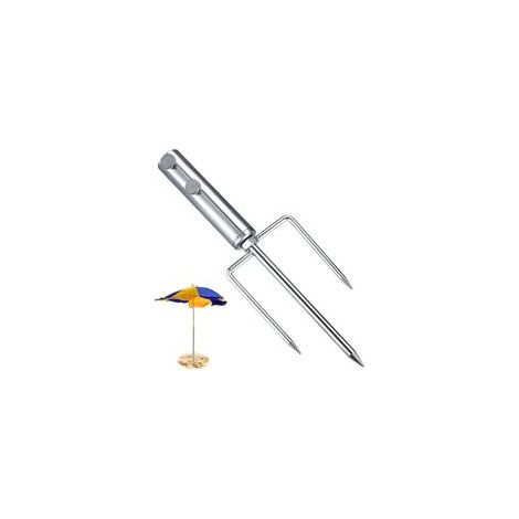 Pied de parasol, support de parasol avec ancrage au sol, structure détachable, convient aux parasols de jardin, de pêche et de plage. (1/5)