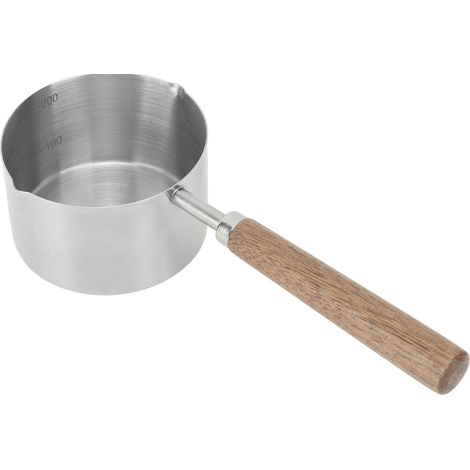 Mini casserole en acier inoxydable 304 avec poignée ergonomique anti-brûlure, chauffe-lait/beurre portable de 200 ml (1/5)