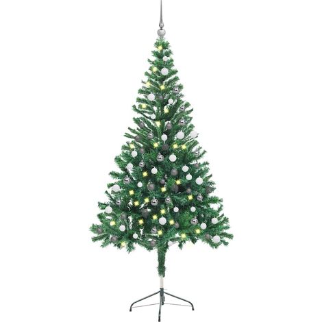 Künstlicher Weihnachtsbaum Beleuchtung Kugeln 150cm 380 Zweige