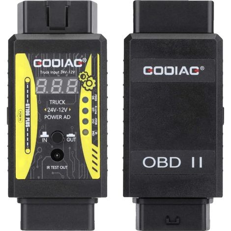 Lkw-Diagnoseadapter, 24V auf 12V Umwandlung, Unterstützt K-Line-Protokoll, Abmessungen: 10x5x10 cm, Kompatibel mit Diagnosetools, Kunststoffmaterial (1/5)