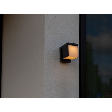 Prima Hybrid-PIR-LED-Außenwandleuchte, 9,5 W, 3000 K, IP54, mit Bewegungs- und Dämmerungssensor, grau (1/5)