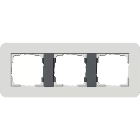 Gira Abdeckrahmen 3f Gira E3 Hellgrau/Anthrazit [0213421], 0213 421