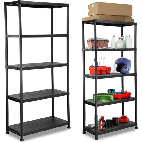 Kunststoff-Lagerregal für Garage, Keller, Speisekammer, robust, 5 Ablagen, 250 kg (1/5)