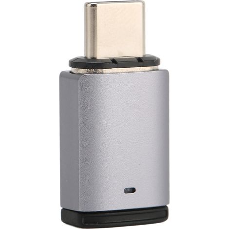 Adaptateur magnétique USB-C droit avec témoin lumineux, charge rapide PD 100 W, transfert de données 480 Mbit/s, compatible Thunderbolt 3, MacBook Pro/Air (1/5)
