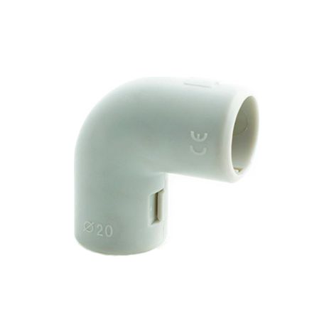 Curva ispezionabile grigia 90° in PVC ø 20 mm, 25 pezzi
