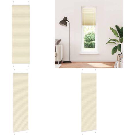 vidaXL Plissee Creme 55x200 cm Stoffbreite 54,4 cm Polyester (1/5)