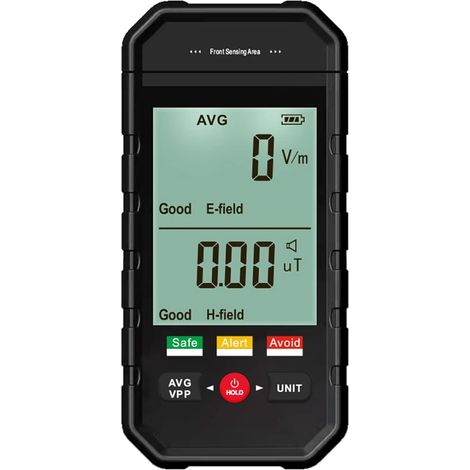 Compteur EMF, Détecteur de Rayonnement de Champ électromagnétique avec Alarme Automatique D'affichage LCD Rétroéclairé, Testeur EMF Portable pour les Inspections EMF du Bureau à Domicile (1/5)
