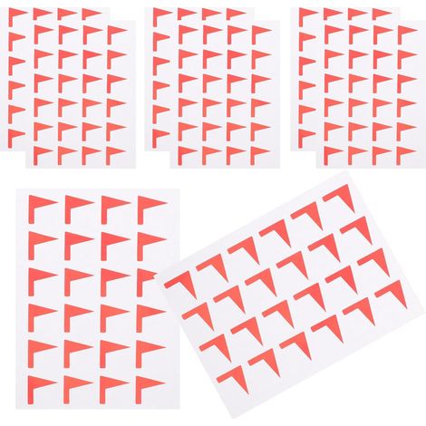 sheets of red classified ad stickers made of paper with self (1/5)