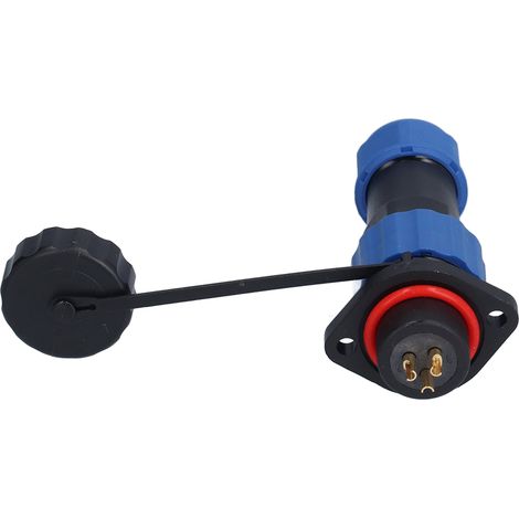 Connecteur étanche IP68 aviation mâle/femelle 3 pôles 380V 10A, joint à brides SP16