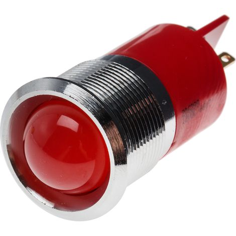 Voyant LED lumineux  Rouge RS PRO, dia. 22mm, 12V c.c. ( Prix pour 1 )