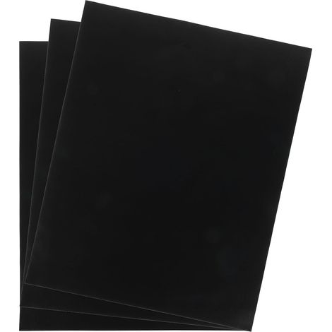 Happyyami Revêtements de Four Tapis Antiadhésif Réutilisable et Découpable en Tissu de Fibre de Verre Ptfe Noir Lot de 3 Feuilles pour -ondes et Four Cuisine et Camping Extérieur'-'- (1/5)