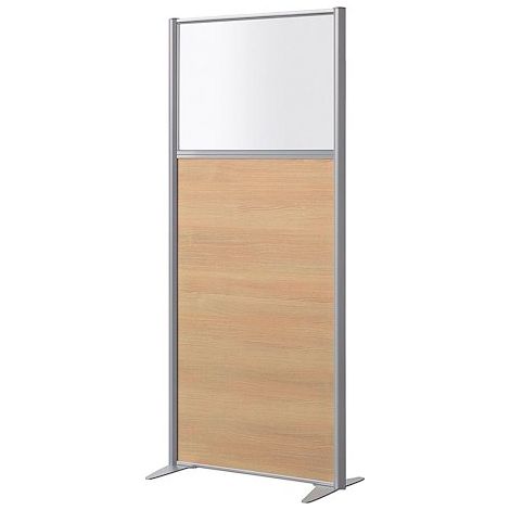 Cloison de séparation semi vitrée bois hêtre B-Zen - H 180 x L 81 cm