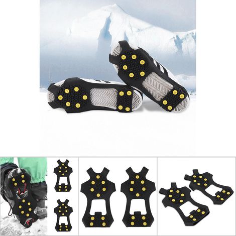 Crampons antidérapants pour chaussures de randonnée, griffes de traction sur glace et neige (Taille L) (1/5)
