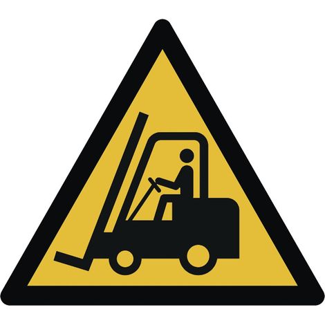 Panneau, avec pictogramme : ZONE DE CHARIOTS ELEVATEURS ( Prix pour 1 ) (1/2)
