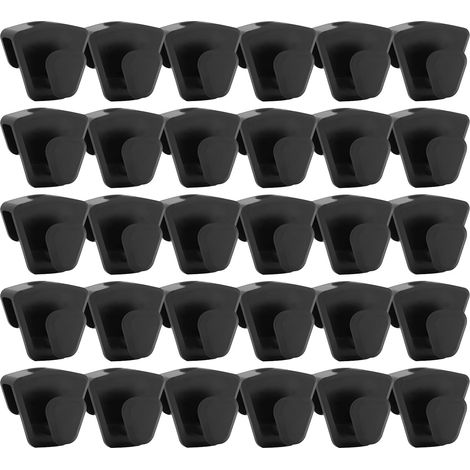 Lot de 30 Crochets pour Cintres,Crochets de Connecteur pour un Gain de Place, Robustes, pour Suspendre des Vêtements Dans la Garde Robe et la Salle de Bain (Noir) (1/5)