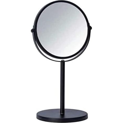 1 Miroir cosmétique, Acier, Grossissement 3 fois, Surface ø 16 cm, Pivotant, Salle de bain