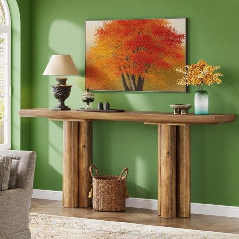 Console étroite moderne de 160 cm, table d'entrée ou table de salon. (1/5)