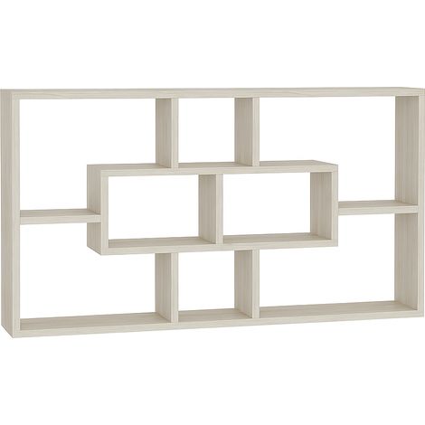 Etagère murale 8 niches 85x16x47,5 cm chêne (1/4)