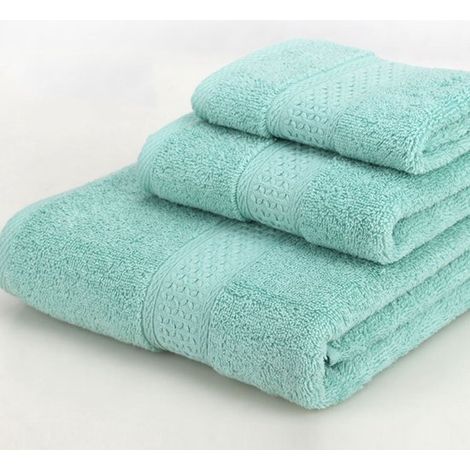 Juego de toallas (2 toallas cuadradas + 2 toallas normales + 2 toallas de baño), 100% algodón, Dimensiones: 33 x 33 cm + 33 x 74 cm + 70 x 140 cm (1/5)