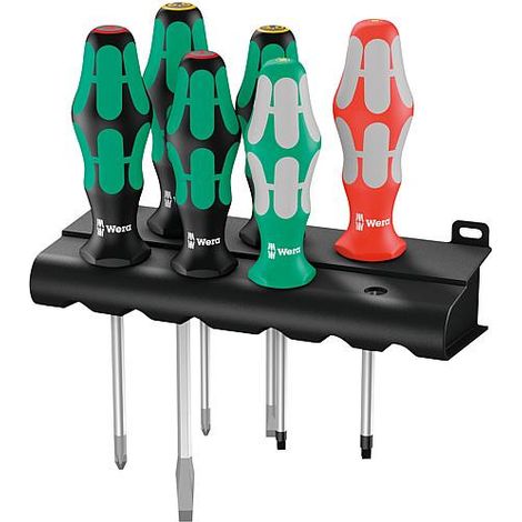 kit de tournevis WERA 6 pieces Kraftform Plus série 300 fente, phillips, 4 pans (1/5)