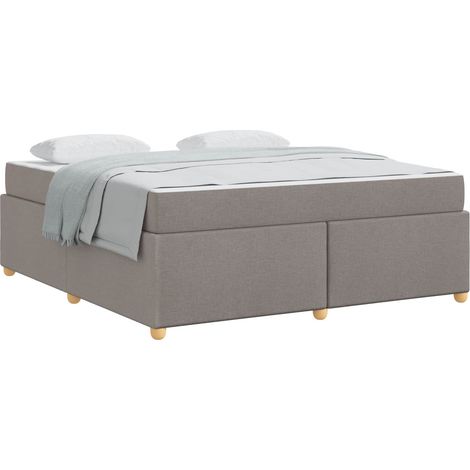 Maison Exclusive - Bettrahmen mit Matratze Taupe 180 x 200 cm Sto
