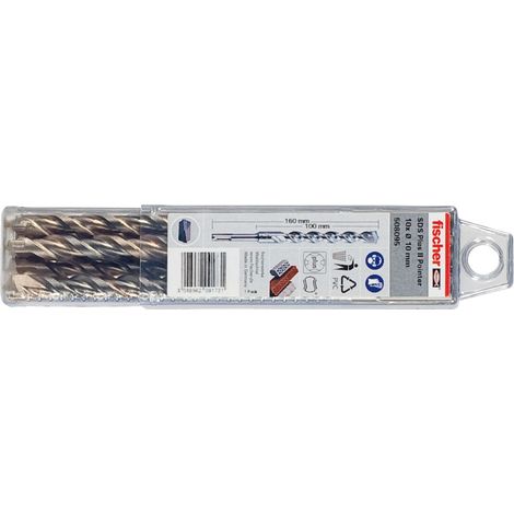Fischer 10x Foret à marteau SDS Plus II Pointer 6/50/110 QP - 531860