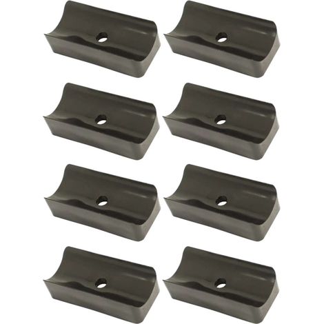 Cyclingcolors – 8x embouts de protection pour pieds de chaise cantilever – plastique noir – diamètre tube 18-22mm – longueur 53,5mm – pour sols sensibles (1/2)