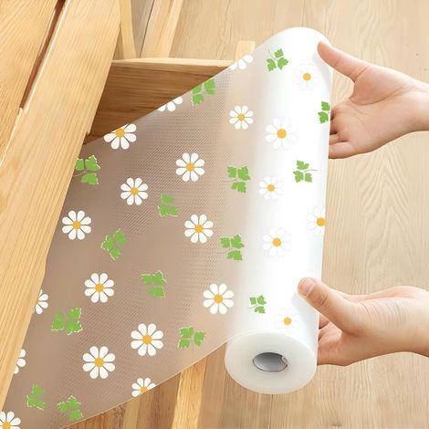 CCYKXA Shelf liner for kitchen cabinets - Non-adhesive - Anti-slip - Cuttable plastic drawer mat 30 x 200 cm (1/5)