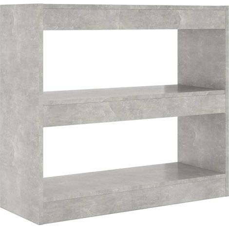 Maison Exclusive - Libreria/Divisorio Grigio Cemento 80x30x72 cm (1/5)
