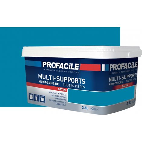 Peinture intérieure multi-supports, satin, murs, plafonds, boiseries, radiateurs, sans odeur, plusieurs teintes PROFACILE 0081A6 2.5 litres
